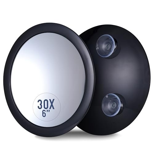 Mega-Powerful 30X Magnifying Makeup Mirror - Stick On,...