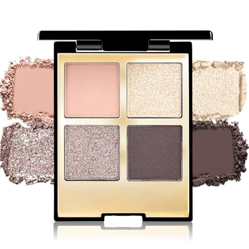 HHLTOH Eyeshadow Quad Makeup Palette – 4 Shades of Nude,...