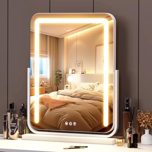 Lighted Makeup Mirror with Lights,Dimmable Touch Control...