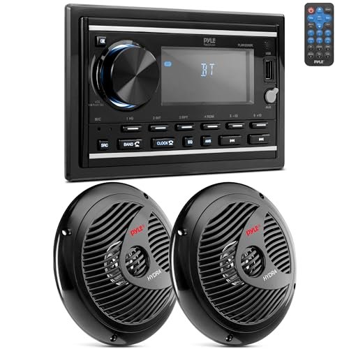 Pyle Boat Bluetooth Marine Stereo Receiver - Marine Head...