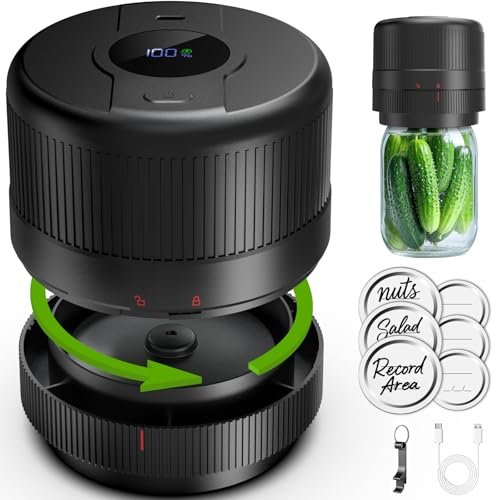 Wothfav Mason Jar Vacuum Sealer Kit, Electric Sealer for...