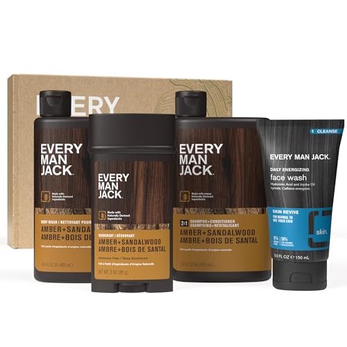 Every Man Jack Men’s Amber + Sandalwood Bath and Body...