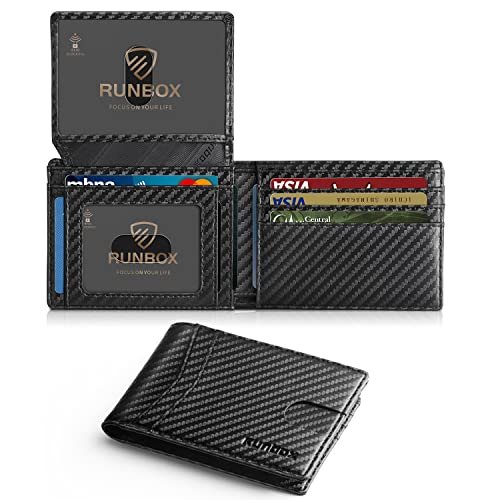 RUNBOX Men's Wallets 15 Card Holder Slim Rfid Leather 2...