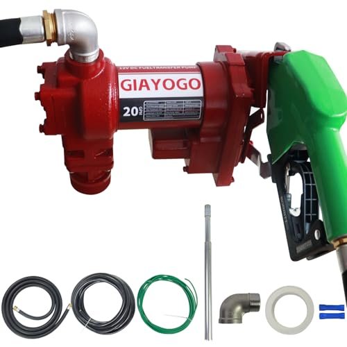 GIAYOGO Fuel Transfer Pump 12 Volt 20 GPM High...