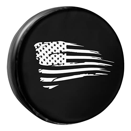 Foruidea Waving American Flag Military 1 Spare Tire Cover...