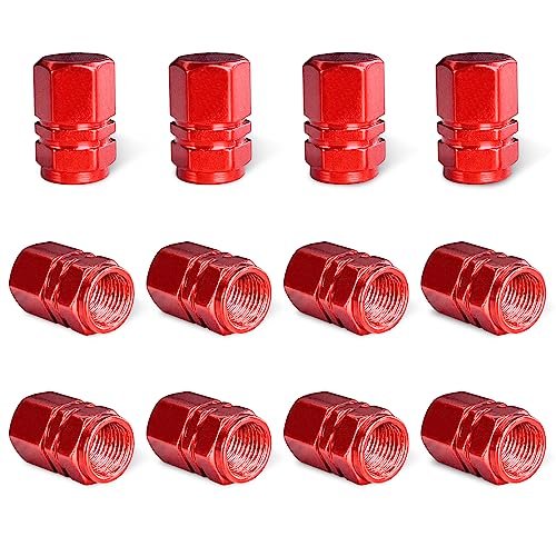 Ziciner 12 PCS Car Tire Valve Stem Caps, Aluminum Alloy...