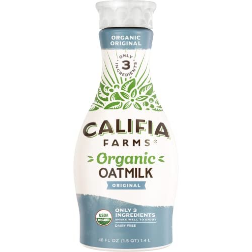 Califia Farms - Organic Original Oat Milk, 48 Oz, Dairy...