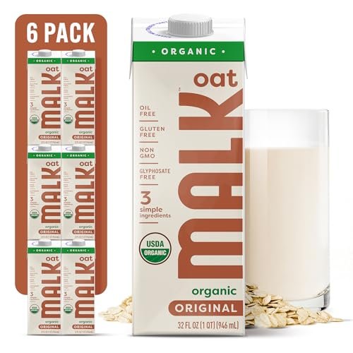 MALK Oat Milk (32oz, Pack of 6) Original Shelf Stable...