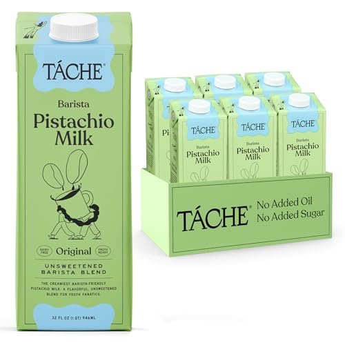 Táche Unsweetened Barista Pistachio Milk, Plant-Based...
