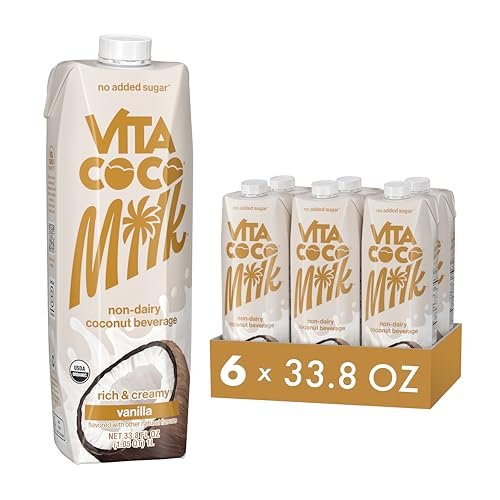 Vita Coco Vanilla Organic Coconut Milk, Plant Based, Dairy...