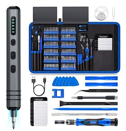 Mini Electric Screwdriver Set 140-IN-1: UnaMela Small...
