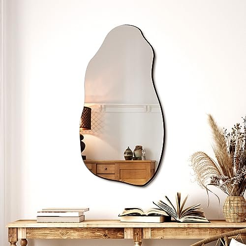 TRAHOME Irregular Asymmetrical Wall Mirror for Living Room...
