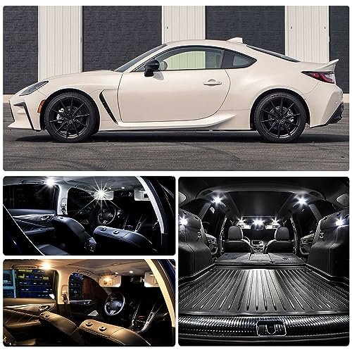 WIYBYDM White Interior LED Lights Bulb Kit for Toyota...
