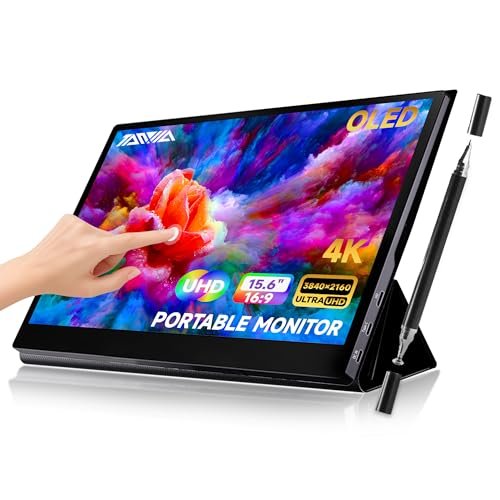 TANXJIA Pro 15.6 inch OLED Portable Monitor 4K Touchscreen...