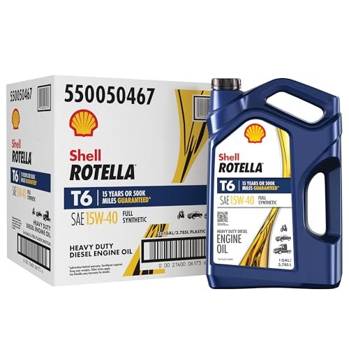 Shell Rotella T6 Full Synthetic 15W-40 Motor Oil, 1...