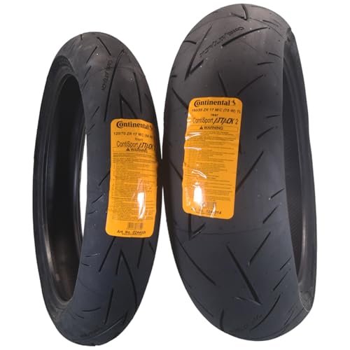 Continental Conti Sport Attack 2 120/70ZR17 Front &...