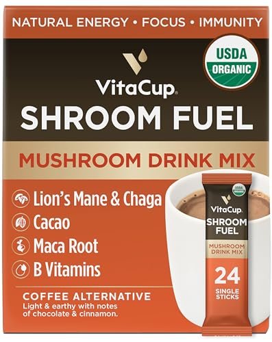 VitaCup Shroom Fuel, Mushroom Based Instant Coffee...