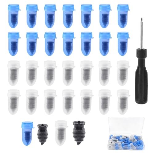 Medsuo 30 PCS Tyre Repair Nails, Rubber Tire Screws with...