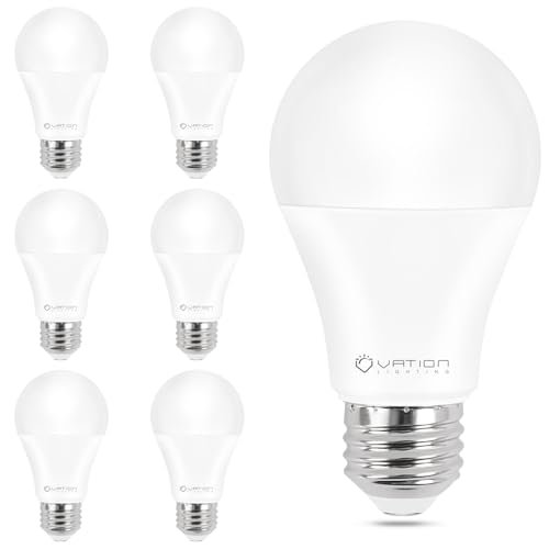 A19 LED Light Bulb Bright White Daylight 5000K, 100 Watt...