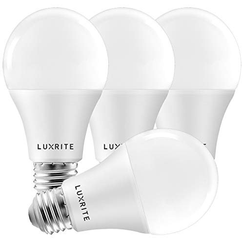 LUXRITE A19 LED Light Bulbs 100 Watt Equivalent Dimmable,...