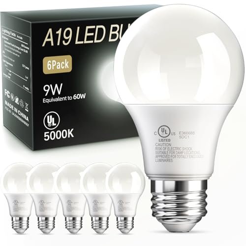 TJOY LED Light Bulbs Daylight 5000K, 60 Watt Equivalent...