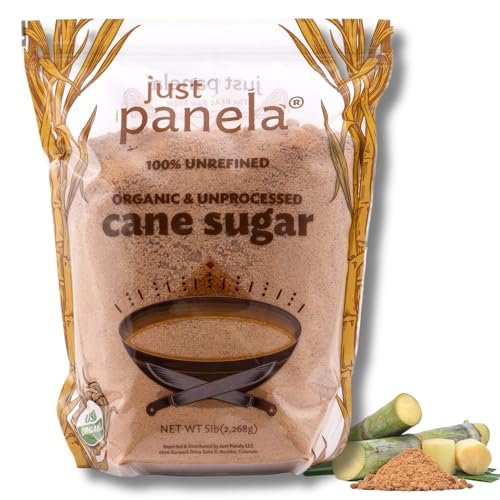 Just Panela Organic Unrefined Cane Sugar 5 Pound Pack of...