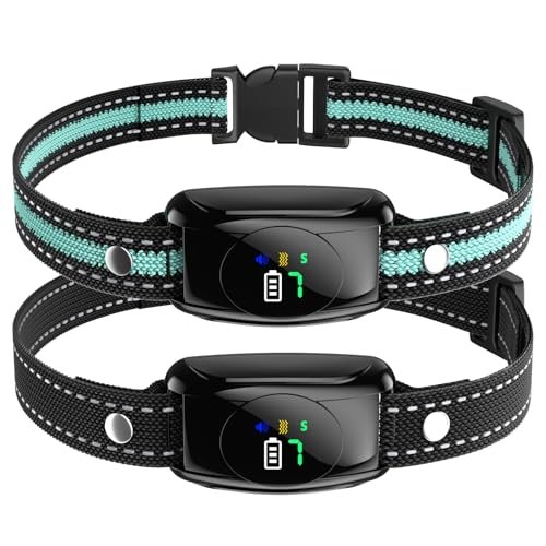 2 Pack No Shock Bark Collar for Large & Medium...