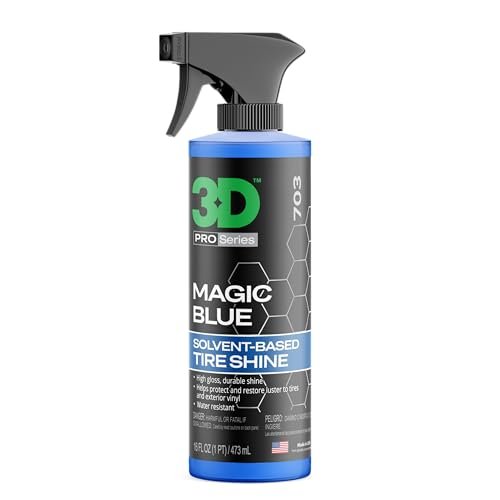 3D Magic Blue Tire Shine Spray - Water Resistant High...