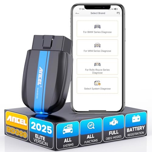 ANCEL BD300 OBD2 Scanner Bluetooth Fits for BMW Full...
