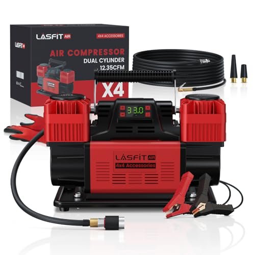 [2025 Upgraded] LASFIT X4 Off Road Air Compressor [Dual...