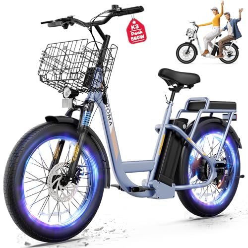 Caroma Peak 500W Electric Scooter with Seat, 20