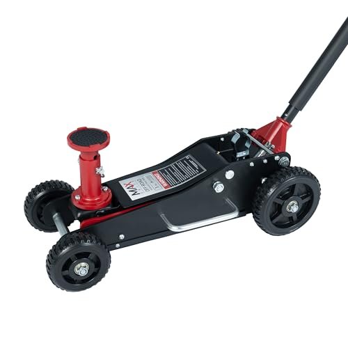 3 Ton (6600 lbs.) Big Wheel Dual Pistons Heavy-Duty Steel...