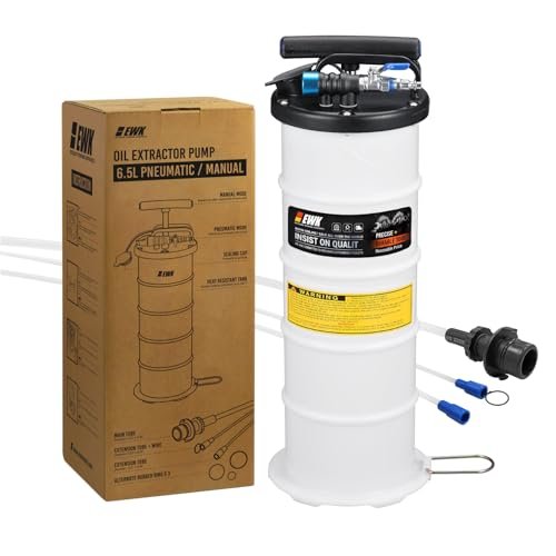 EWK 6.5L Pneumatic/Manual Oil Extractor, Oil Change Pump...
