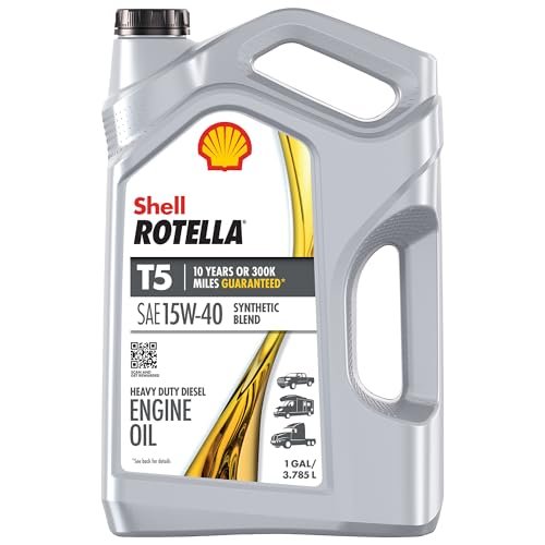 Shell Rotella T5 Synthetic Blend 15W-40 Diesel Engine Oil,...