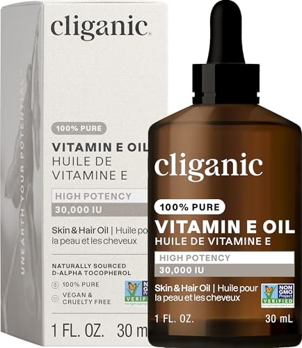 Cliganic Pure Vitamin E Oil for Skin, Scars, Hair &...