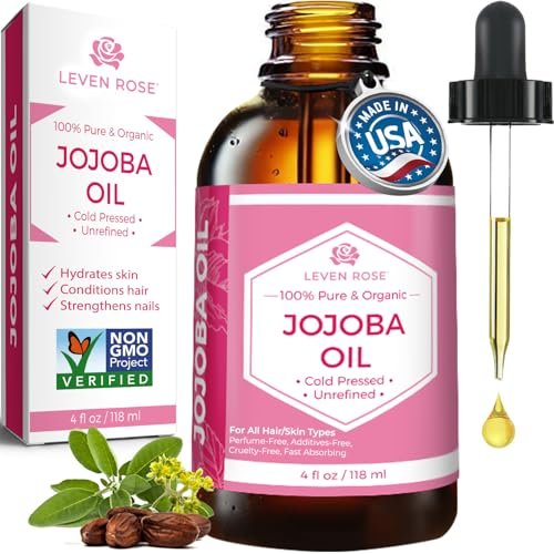 Leven Rose Jojoba Oil Organic, Pure Cold Pressed Natural...