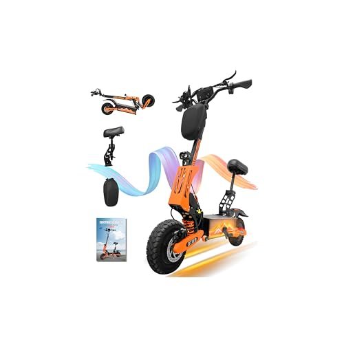 DOF 60V 27AH Electric Scooter for Adults, 5600W Dual...