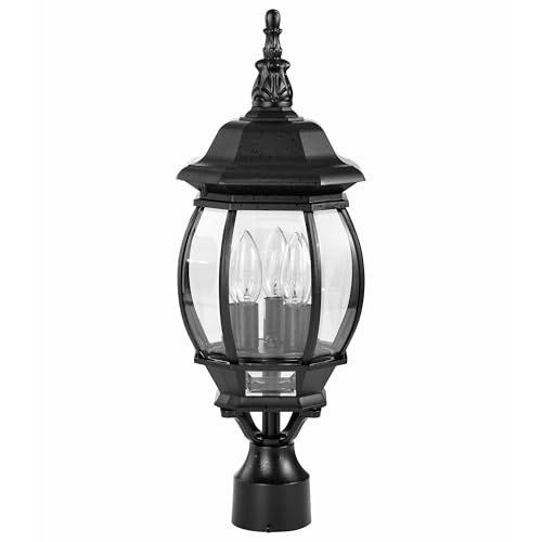 NUVO 60/899 Central Park Outdoor 3-Light Post Lantern, 60...