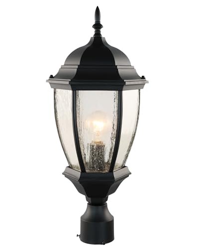 Outdoor Post Light, 21 Inch Aluminum Outside Post Lantern,...