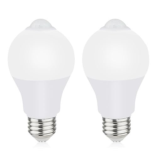Motion Sensor Light Bulbs for Outdoor Indoor, 9W A19...