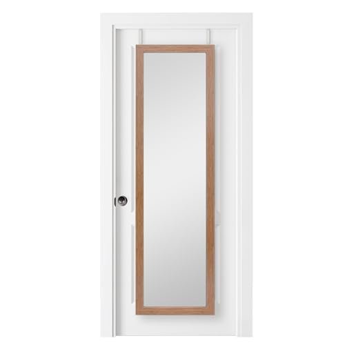 MCS 16x55 Walnut Woodgrain Over The Door Mirror, Full...