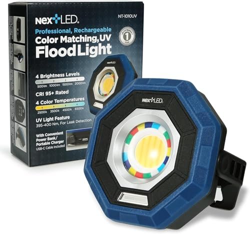 NextLED NT-1010UV Rechargeable Car Detailing Light/LED Work...