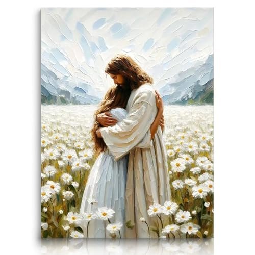 Fchen art Jesus Save Me Wall Art Painting Jesus Hugging...