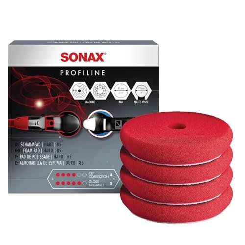 SONAX Red Hard Cutting/Polishing Pad 493100 | Heavy-Duty...