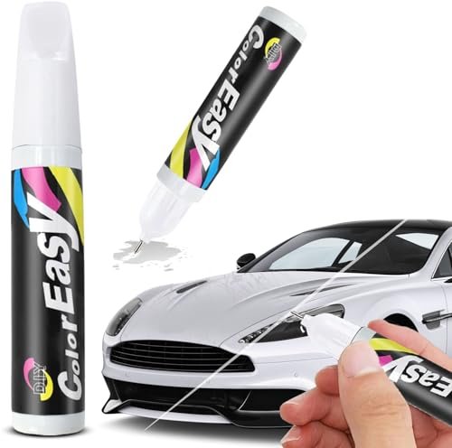White Touch Up Paint for Cars – 2-in-1 Automotive Paint...