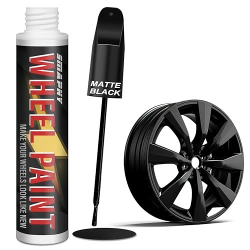 SMAPHY Matte Black Rim Touch Up Paint, Wheel Scratch...