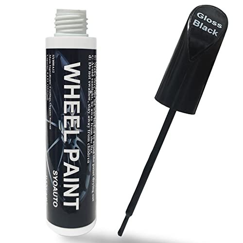 SYOAUTO Gloss Black Rim Touch Up Paint, Car Wheel Scratch...