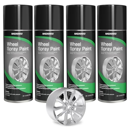 NADAMOO Aluminum Wheel Spray Paint, Semi-gloss Aerosol Car...