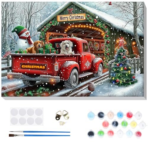 Bowetile Christmas Paint by Numbers for Adults Beginners...