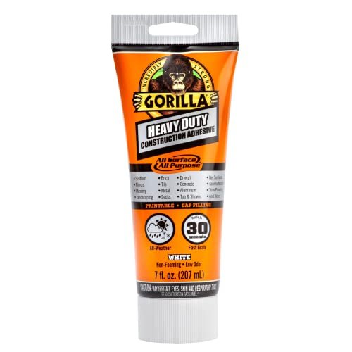 Gorilla Heavy Duty Construction Adhesive, White Glue, 7...